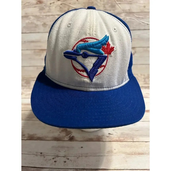 New Era Toronto Blue Jays Baseball Cap Hat Size 7 1/8 Fitted MLB Authentic - Picture 1 of 9